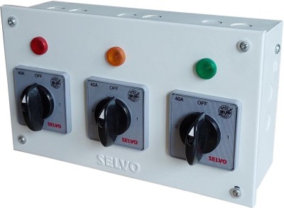 Selvo 40A Three Phase Neutral (TPN) Phase Selector Enclosure (Rotary switches Fitted ) Distribution Board