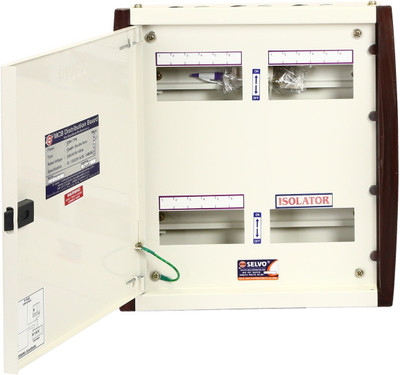 Selvo 6 WAY Three Phase Neutral (TPN) Double Door Distribution Board Distribution Board