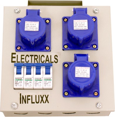 Influxx INFLX_149 ,3 Pin ,16 Amps Industrial Plug And Socket ,16 Amps With Metal DB oard Distribution Board