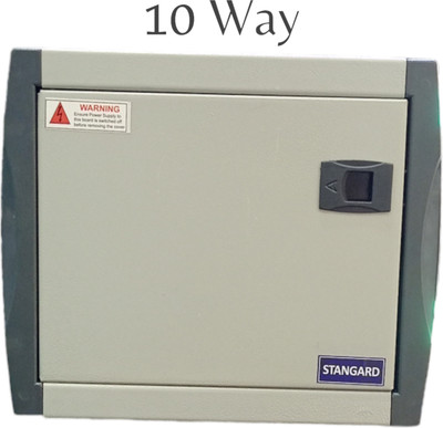 Stangard 10 Way MCB Box with Double Door Design | Rust Resistant Distribution Board