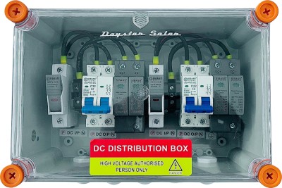 DAYSTAR SOLAR DCDB BOX 2 IN 2 OUT 32A 2 POLE 800V MCB, 30A DC FUSE/1000V ,600 VDC DC SPD Distribution Board