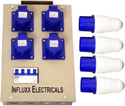 Influxx Double 32Amps 3 Pin Plug and Socket , DP MCB With Metal Box Distribution Board