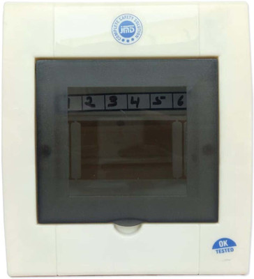 jmD Gold Db Spn 4Way & 6Way Circuit Protection Distribution Mcb Box With Plastic Wall Plate Distribution Board