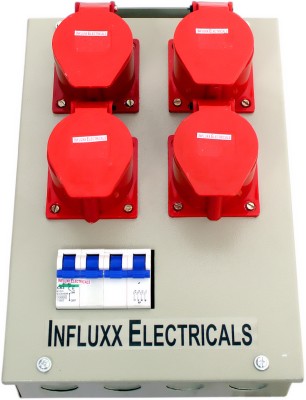 Influxx INFLX_134 16Amp, 5Pin, Plug & Socket With Panel Board & 63Amps TPN MCB Distribution Board