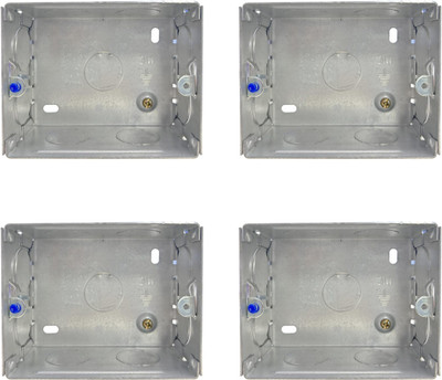PM Cona 6602 GI Metal 1 or 2 Module Box (Pack of 4) Distribution Board