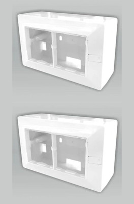 b'five 4M Modular Gang Box (B084), Pack of 2 Distribution Board