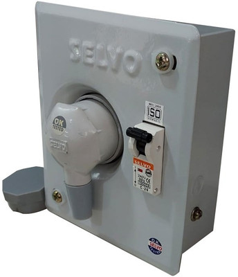Selvo 20 Amps Two Pin Industrial Plug and Socket (Fitted with 20A Single Pole MCB) SPN Distribution Board