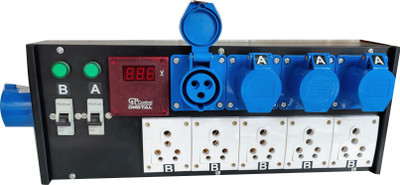 GpPowerControl 3 Pin suko And 15Amp Indian Sockets Distribution Board