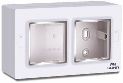PM Cona 6804, PVC Modular Gang Box 4M, (Pack of 2) Distribution Board