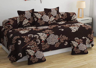 hargunz Polycotton Floral Diwan Set(Multicolor)