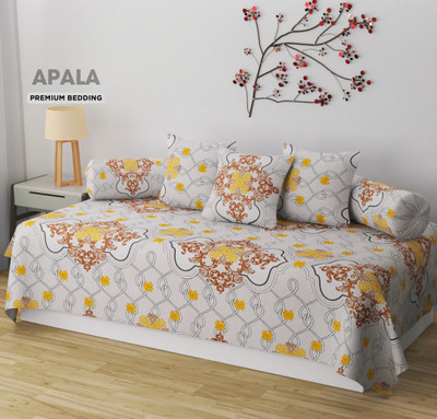Apala Cotton Abstract Diwan Set(Multicolor)