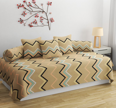 Apala Cotton Abstract Diwan Set(Brown)
