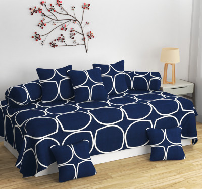 hargunz Polycotton Abstract Diwan Set(Blue)