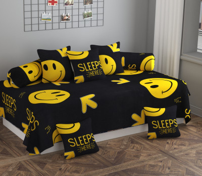 DTODEXPRESS Polycotton Abstract Diwan Set(Yellow)