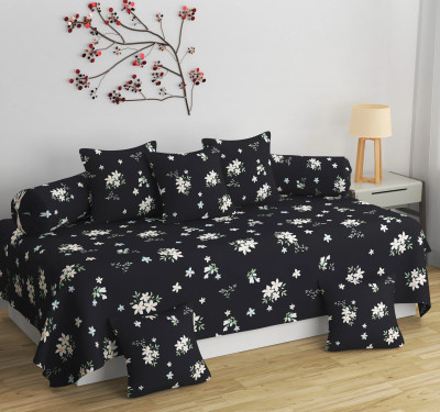 igi Polycotton Floral Diwan Set(Blue)