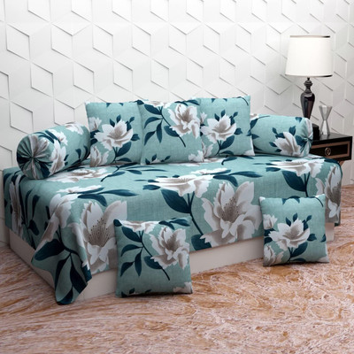BELVOSTUM Polycotton Abstract Diwan Set(Multicolor)