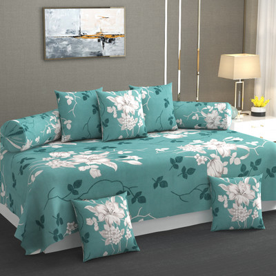 Amrange Polycotton Abstract Diwan Set(Multicolor)