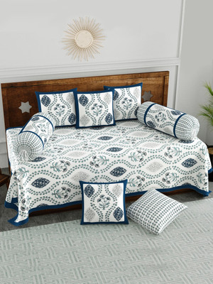 Blocks Of India Cotton Floral Diwan Set(Multicolor)