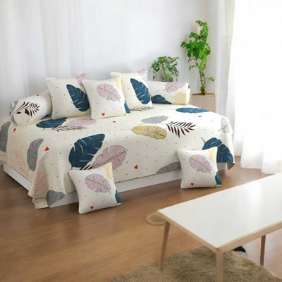 Flipkart SmartBuy Polycotton Abstract Diwan Set(Beige)