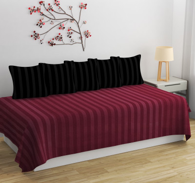 BROMWICK Cotton Striped Diwan Set(Multicolor)