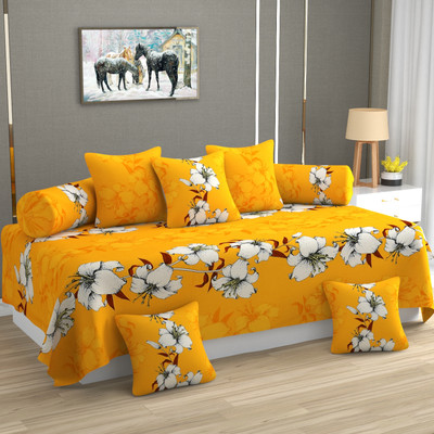 STEDO Cotton Floral Diwan Set(Multicolor)