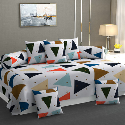 ZCI Cotton Abstract Diwan Set(Multicolor)