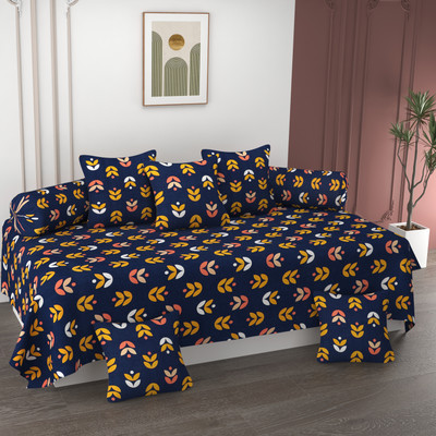 Amrange Polycotton Abstract Diwan Set(Multicolor)