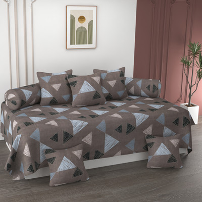 ZCI Cotton Abstract Diwan Set(Multicolor)