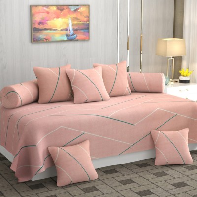 Alliance Cotton Abstract Diwan Set(Pink)