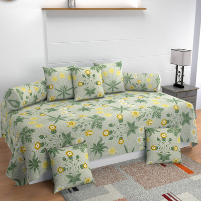 SHAKYAHOMETEX Cotton Floral Diwan Set(Multicolor)