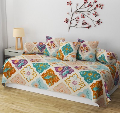 Flipkart SmartBuy Cotton Floral Diwan Set(Multicolor)