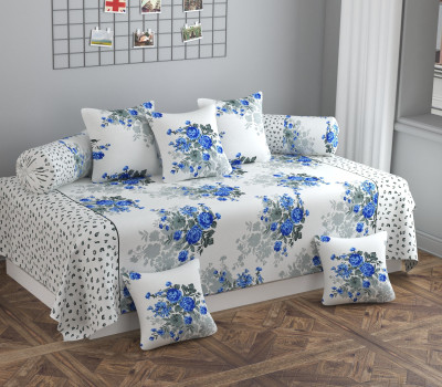HIDECOR Polycotton Abstract Diwan Set(Blue)