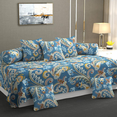 hargunz Polycotton Floral Diwan Set(Multicolor)