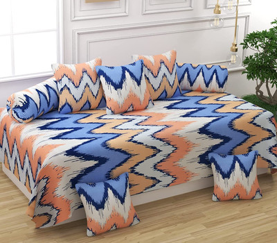 Pinkleaf Polycotton Abstract Diwan Set(Multicolor)