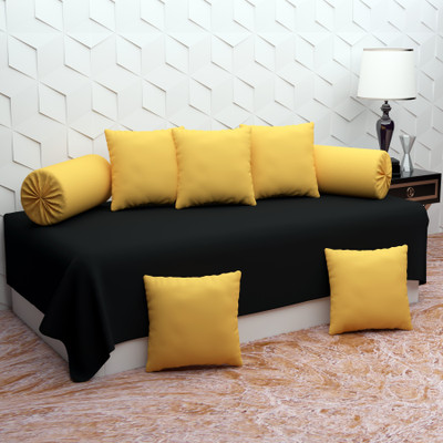 BROMWICK Polycotton Plain Diwan Set(Black)
