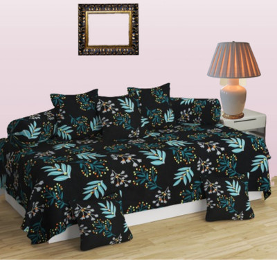 CLIDE Cotton Floral Diwan Set(Multicolor)