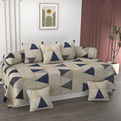 Amrange Polycotton Abstract Diwan Set(Multicolor)