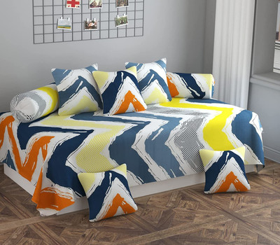 HIDECOR Polycotton Abstract Diwan Set(Yellow)
