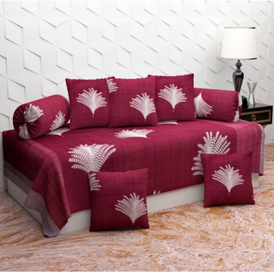 BELVOSTUM Polycotton Abstract Diwan Set(Multicolor)