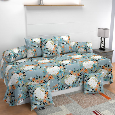 SHAKYAHOMETEX Cotton Floral Diwan Set(Multicolor)
