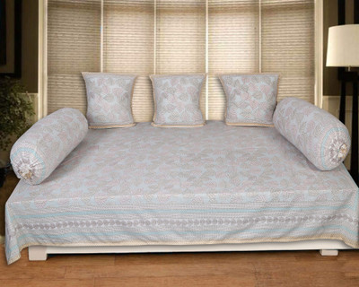 Texstylers Cotton Floral Diwan Set(Multicolor)
