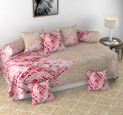 HIDECOR Polycotton Abstract Diwan Set(Pink)