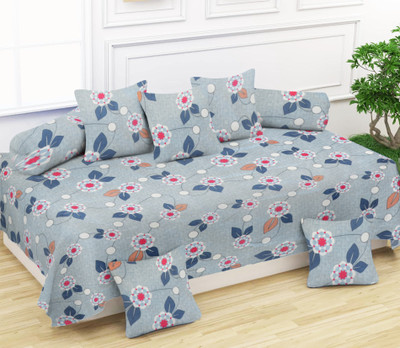 KURRY HOME FURNISHING Polycotton Abstract Diwan Set(Multicolor)