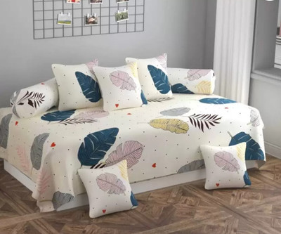 NCS Polycotton Floral Diwan Set(Multicolor)