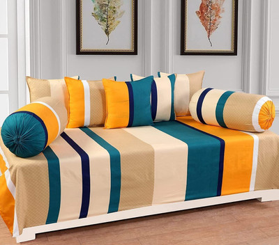 LOPUNNY Polycotton Abstract Diwan Set(Yellow)
