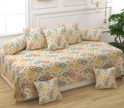 CHHILAKIYA Cotton Floral Diwan Set(Orange, Orange)