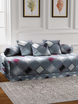 Fabinaliv Polycotton Geometric Diwan Set(Multicolor)
