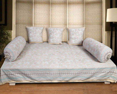 Go Texstylers Cotton Floral Diwan Set(Multicolor)