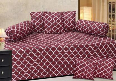 Amrange Polycotton Floral Diwan Set(Multicolor)