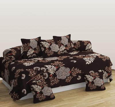 CLIDE Cotton Abstract Diwan Set(Multicolor)